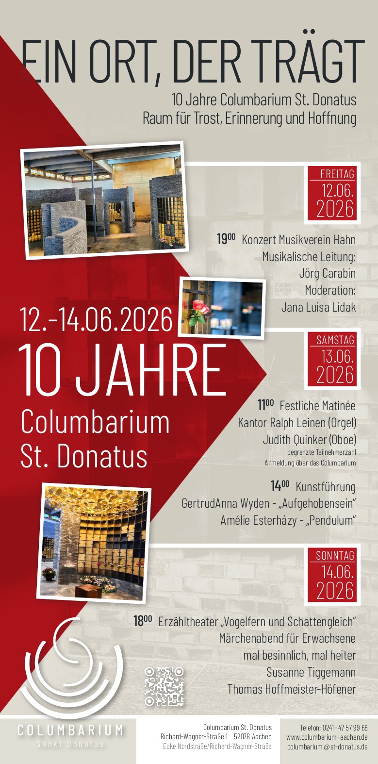 Jubiläum Columbarium Plakat (c) Columbarium St. Donatus