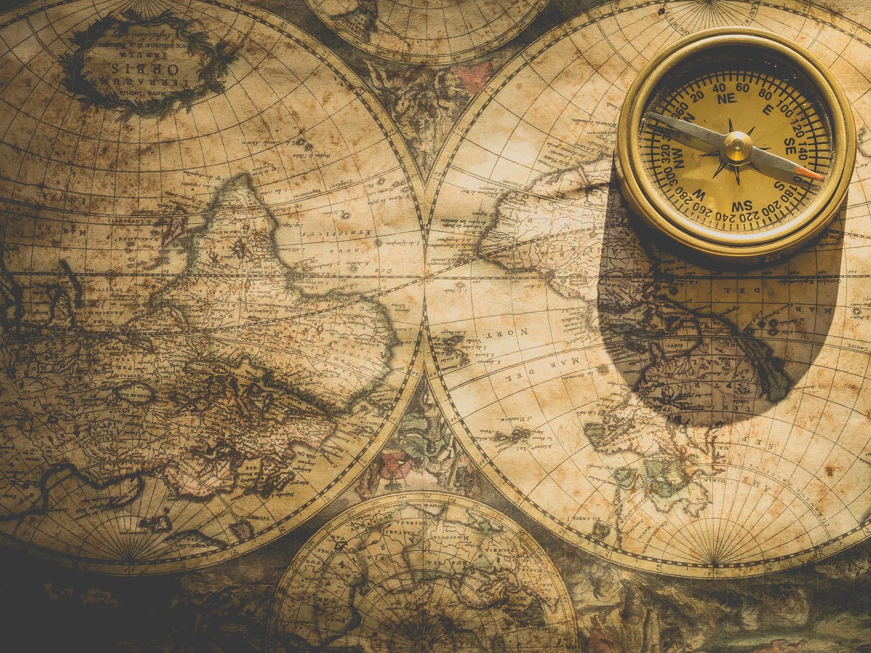 Kompass und Karte